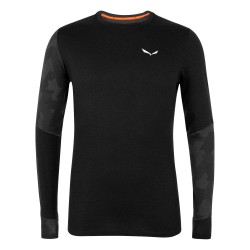 Salewa BASELAYER MANICHE CORTE DONNA CRISTALLO WARM MERINO RESPONSIVE rhodo red