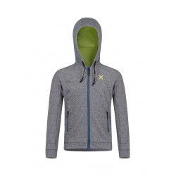 MONTURA SPORT HOODY MAGLIA KIDS GRIGIO CHIARO/VERDE LIME