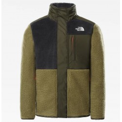 THE NORTH FACE FOREST MIXED MEDIA GIACCA CERNIERA INTEGRALE BAMBINO BURNT OLIVE GREEN