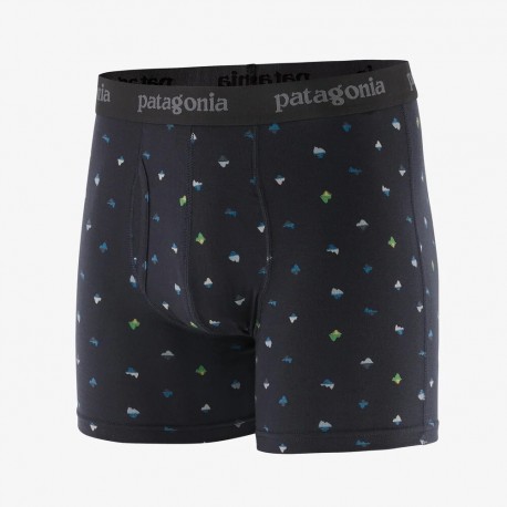 PATAGONIA Men's Essential Boxer Briefs - 3" Glasspine Micro: Ink Black
