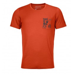 ORTOVOX 185 MERINO WAY TO POWDER TS M DESERT ORANGE