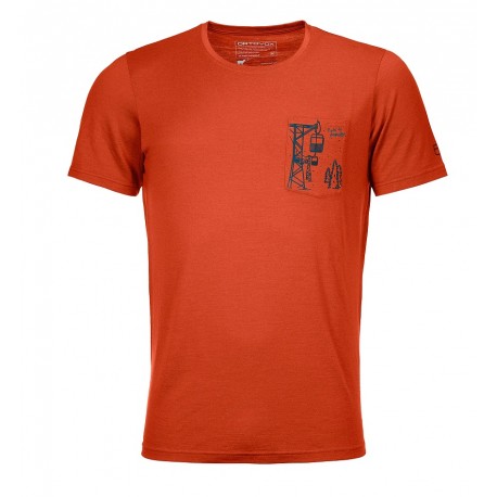 ORTOVOX 185 MERINO WAY TO POWDER TS M DESERT ORANGE
