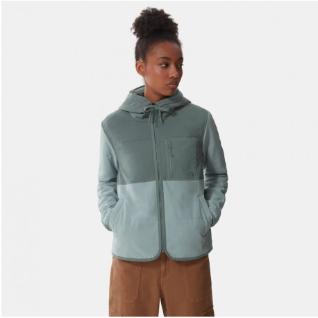 The North Face Felpa con cappuccio Mountain da donna  SILVER BLUE-LAUREL WREATH GREEN