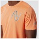 NEW BALANCE  Graphic Impact Run Short Sleeve Men's VIBRANT ORANGE HEATHER