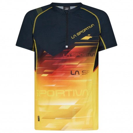 LA SPORTIVA XCELERATOR T-SHIRT BLACK/YELLOW
