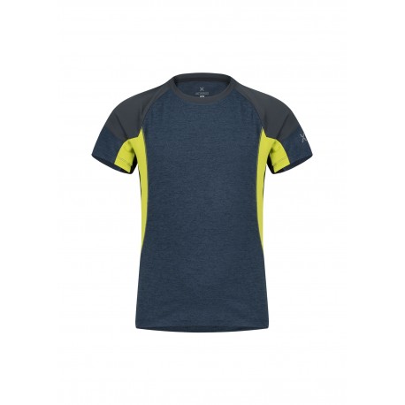 MONTURA ENERGY T-SHIRT KIDS BLU CENERE/VERDE LIME