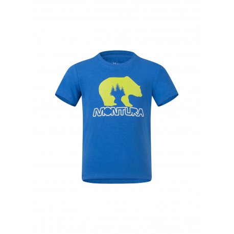 MONTURA BEAR T-SHIRT BABY BLU/VERDE LIME