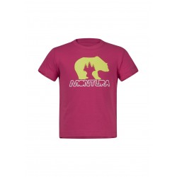 MONTURA BEAR T-SHIRT BABY ROSA SUGAR/VERDE LIME