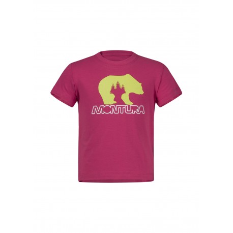 MONTURA BEAR T-SHIRT BABY ROSA SUGAR/VERDE LIME