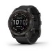 GARMIN  fēnix® 7 – Sapphire Solar Edition Titanium Carbon Grey DLC con cinturino Black