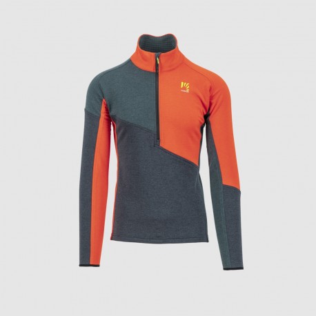 KARPOS FEDERA HALF-ZIP FLEECE BLACK/INDIA INK/GRENADINE