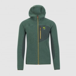 KARPOS 80'S HOODIE FLEECE SMOKE PINE/JUNGLE GREEN