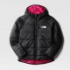 THE NORTH FACE Giacca reversibile Perrito da bambina TNF Black-Fuschia Pink TNF Tossed Around Logo Print