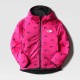 THE NORTH FACE Giacca reversibile Perrito da bambina TNF Black-Fuschia Pink TNF Tossed Around Logo Print