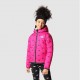 THE NORTH FACE Giacca reversibile Perrito da bambina TNF Black-Fuschia Pink TNF Tossed Around Logo Print