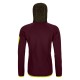 ORTOVOX FLEECE PLUS CLASSIC KNIT HOODY W dark wine