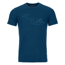 ORTOVOX 185 MERINO TANGRAM LOGO TS M PETROL BLUE