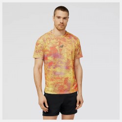 NEW BALANCE Impact AT Printed N-Vent Short Sleeve ELECTRIC PURPLE