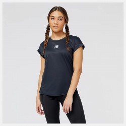 NEW BALANCE Impact Run AT N-Vent Short Sleeve Top BLACK