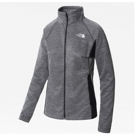 THE NORTH FACE Giacca Midlayer Athletic Outdoor con cerniera integrale da donna  Asphalt Grey White Heather-TNF Black Heather