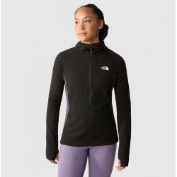 THE NORTH FACE GIACCA STRATO INTERMEDIO CON CAPPUCCIO E CERNIERA INTEGRALE DA DONNA TNF Black-Asphalt Grey