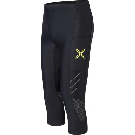 Montura RUN BLINK 3/4 PANTS nero/giallo fluo