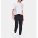 UNDER ARMOUR Pantaloni UA Armour Sport Woven da donna Black / Metallic Silver