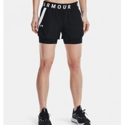 Under Armour Short UA Play Up 2-in-1 da donna Black / White