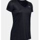 UNDER ARMOUR Maglia con collo a V UA Tech™ da donna Black / Metallic Silver