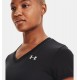 UNDER ARMOUR Maglia con collo a V UA Tech™ da donna Black / Metallic Silver