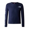 THE NORTH FACE T-SHIRT GRAPHIC A MANICHE LUNGHE DA RAGAZZO SUMMIT NAVY