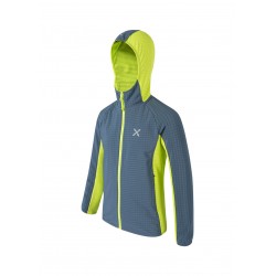 MONTURA WIND REVOLUTION JACKET KIDS BLU CENERE/VERDE LIME