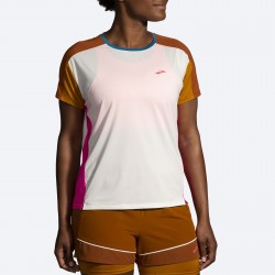 BROOKS Sprint Free Short Sleeve 2.0 Lightest Sky/Ochre/Fuchsia