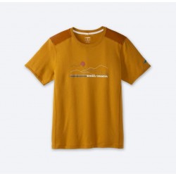 BROOKS Distance Short Sleeve 2.0 Ochre/BR Mountain Run