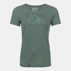 ORTOVOX 120 COOL TEC LEAF LOGO TS T-SHIRTS W arctic grey
