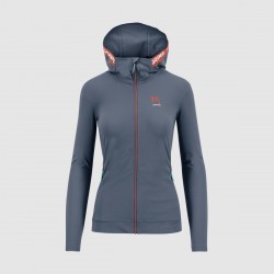 KARPOS EASYFRIZZ W FULL-ZIP HOODIE VINTAGE INDIGO/HOT CORAL