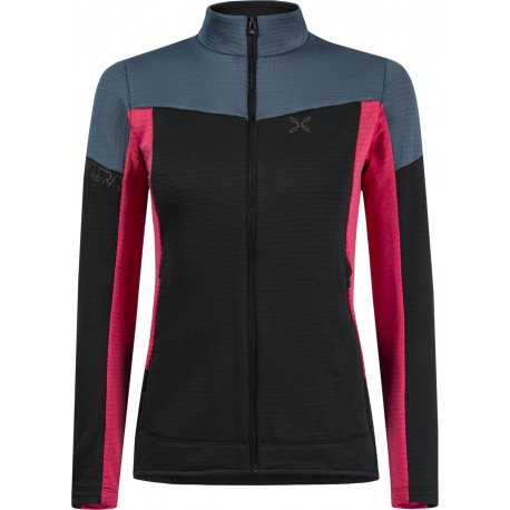 MONTURA STRETCH MIND MAGLIA WOMAN NERO/BLU CENERE