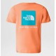 THE NORTH FACE T-SHIRT RELAXED REDBOX DA RAGAZZA Dusty Coral Orange