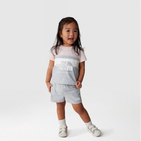 THE NORTH FACE SET COTTON SUMMER DA NEONATO PURDY PINK