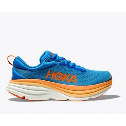 HOKA Bondi 8 UOMO Coastal Sky / Vibrant Orange