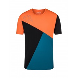 ROCK EXPERIENCE DRUM SS T-SHIRT UOMO Caviar-Moroccan Blue-Flame