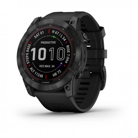 GARMIN FENIX 7X Sapphire Solar Edition Titanium Black DLC con cinturino Black