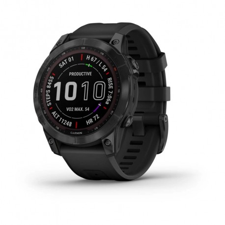 GARMIN FENIX 7 Sapphire Solar Edition Titanium Black DLC con cinturino Black