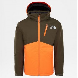 The North Face GIACCA RAGAZZI SNOWQUEST PLUS new taupe green 