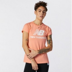 New Balance T-Shirt Essentials Stacked Logo Paradise Pink