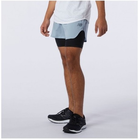 NEW BALANCE Q Speed Fuel 2 in 1 5 Inch Short Light Slate