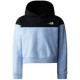 THE NORTH FACE FELPA CROP HOODIE COLLAR Blue/TNF Black
