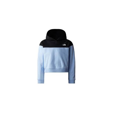 THE NORTH FACE FELPA CROP HOODIE COLLAR Blue/TNF Black