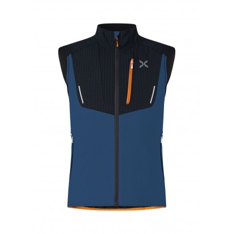 MONTURA SKI STYLE VEST deep blue/mandarin orange