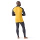 SMARTWOOL Strato base con cerniera 1/4 Classic Thermal Merino da uomo CHARCOAL-HONEY GOLD